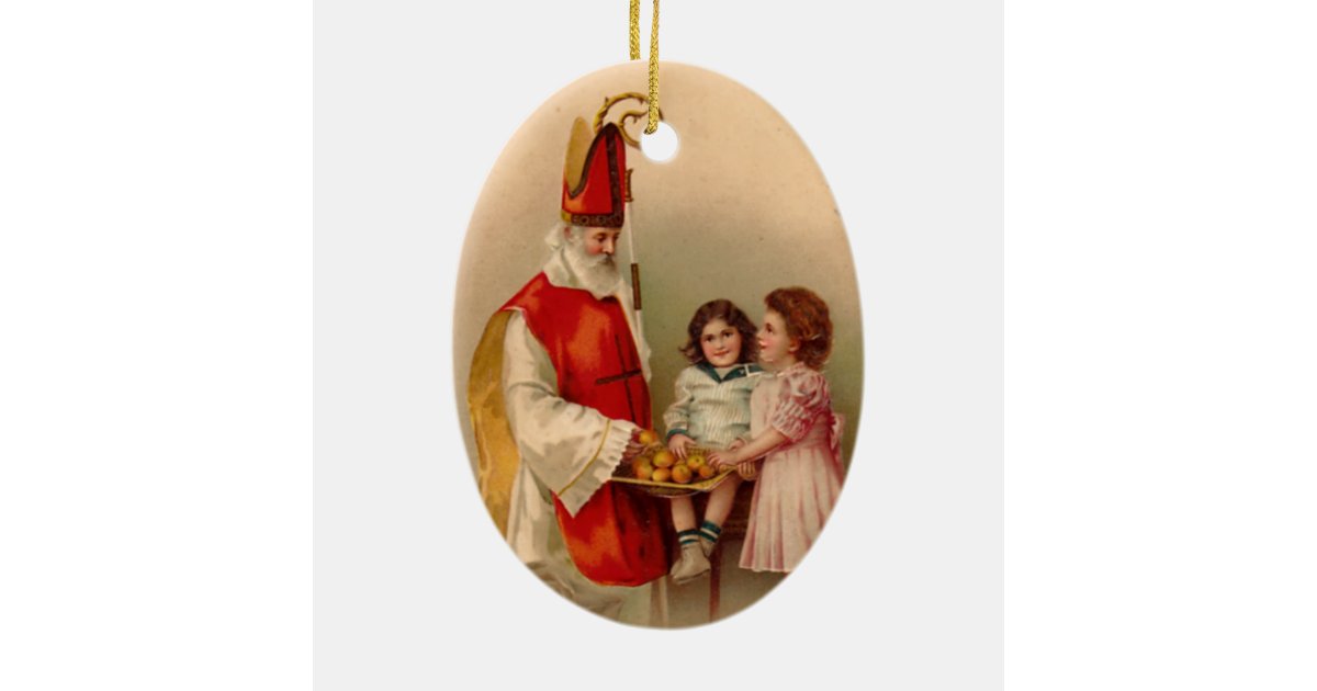 saint nicholas christmas tree ornament zazzle saint nicholas christmas tree ornament zazzle