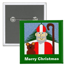 Saint Nicholas Pinback Buttons