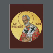 Saint Nicholas the Wonder-worker Prayer Card postcards