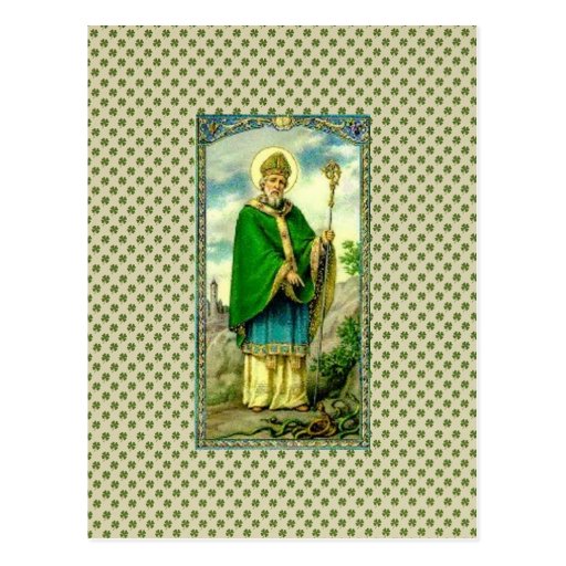 Saint Patrick in Clover Post Cards