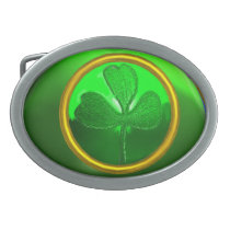 SAINT PATRICK'S CELTIC HEART,SHAMROCK BELT BUCKLE