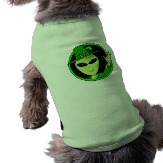 Saint Patrick's Day Alien Dog Tshirt