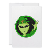 Saint Patrick's Day Alien Custom Invites