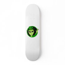 Saint Patrick's Day Alien Skateboard