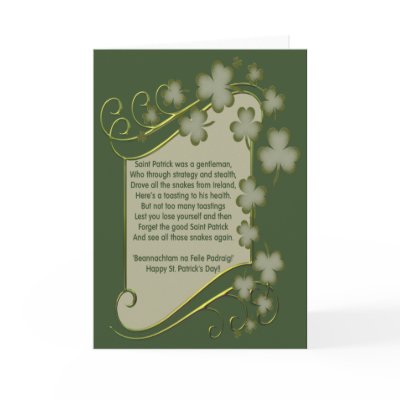 Saint Patricks Day greeting cards