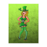 Saint Patrick's Day Dancing Girl Post Cards