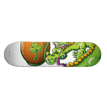 Saint Patrick's Day Dragon Skate Deck