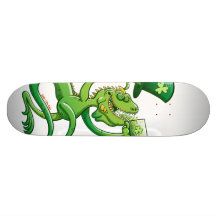 Saint Patrick's Day Iguana Skateboard Decks