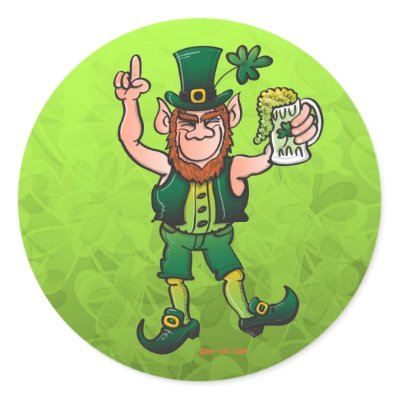 Leprechaun Drinking Beer