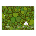 Saint Patrick's Day Lucky Clovers Shamrock Irish Card