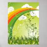 Saint Patrick's Day Lucky Clovers Shamrock Irish Poster