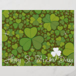 Saint Patrick's Day Shamrock Lucky Clovers Leaves Custom Flyer