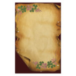 SAINT PATRICK'S DAY /Shamrocks on Brown Parchment Customized Stationery