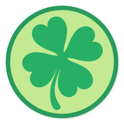 Saint Patricks day shamrocks Round Stickers by ButtonsGalore