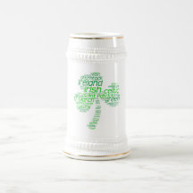 Saint Patrick's Day tag cloud shamrock mug