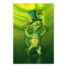 Saint Patrick's Day Turtle Photographic Print