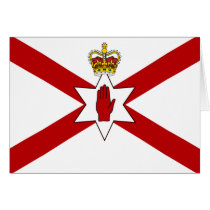 Saint Patrick'S For Northern Ireland Crowned flag Cards