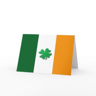 Saint Patrick's shamrock. card