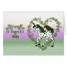Saint Patricks Unicorn Card