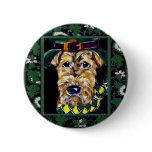 Saint Patty Airedale Buttons