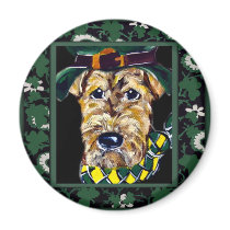Saint Patty Airedale magnets by Airedales_by_Joanne Saint Patty Airedale magnets