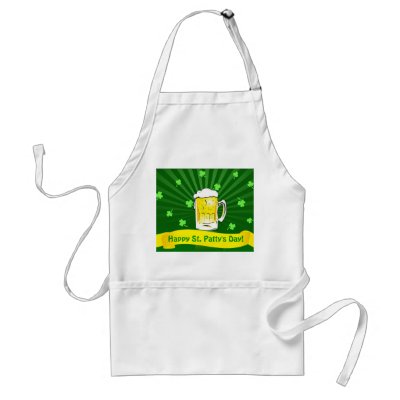 Saint Patty's Day Kitchen Apron by SquirrelHugger