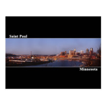 Saint Paul, Minnesota Post Card (Black)