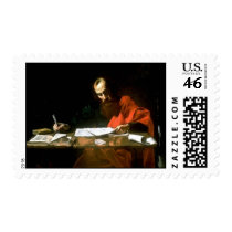 Saint Paul Writing His Epistles Postage postage by KitteasGallery Saint Paul Writing His Epistles Postage postage