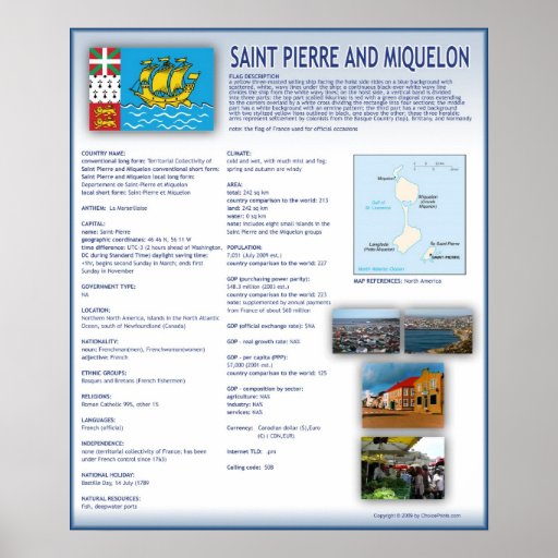 Saint Pierre and Miquelon Print