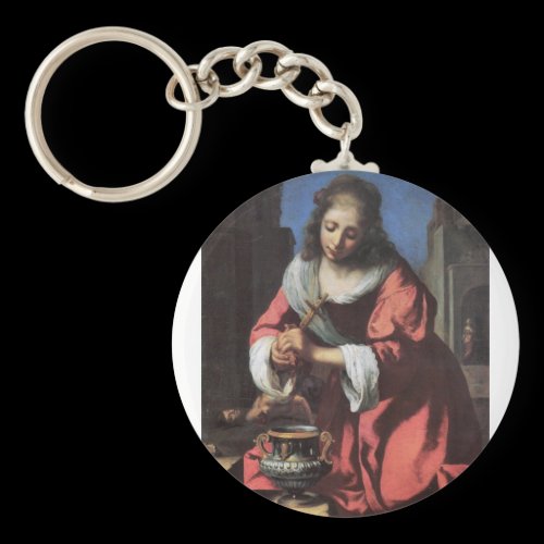 Saint Praxedis by Johannes Vermeer Key Chain