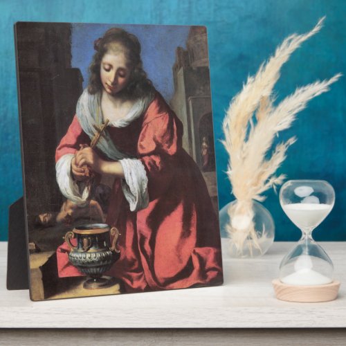 Saint Praxedis by Johannes Vermeer Photo Plaque