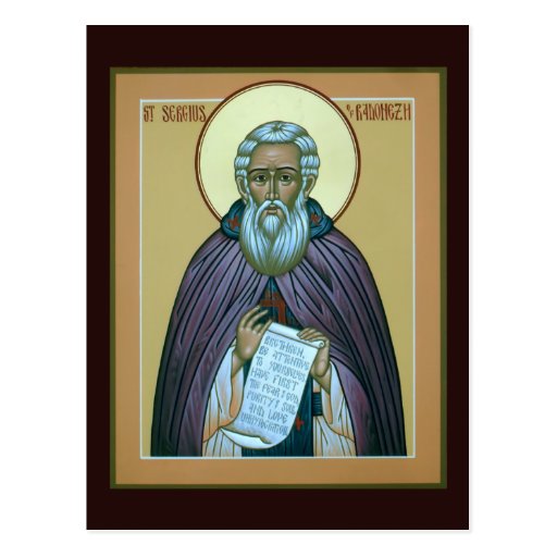Saint Sergius of Radonezh Prayer Card Post Cards