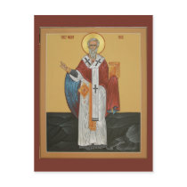 Saint Silas Prayer Card postcards by bugbrain Saint Silas Prayer Card postcards