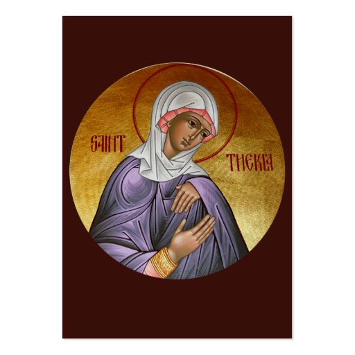 Saint Thekla Mini-Prayer Card Business Card Template (front side)