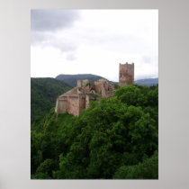 Saint Ulrich Castle, Ribeauvillé. Alsace, France Print