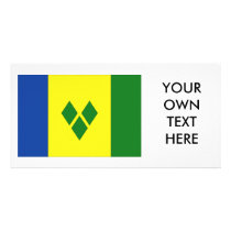 Saint Vincent Flag Personalized Photo Card
