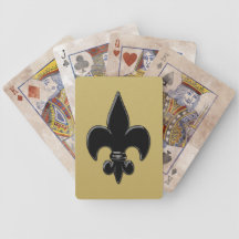Saints Fleur de Lis Bicycle Playing Cards