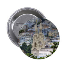 Saints Peter and Paul Church In San Francisco Button