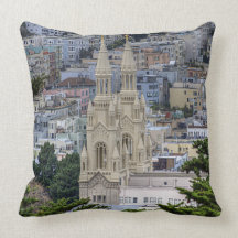Saints Peter and Paul Church In San Francisco Pillows