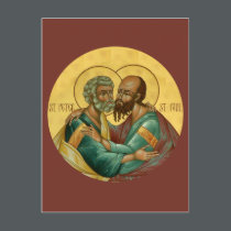 Saints Peter and Paul Prayer Card postcards