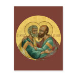 Saints Peter and Paul Prayer Card postcards