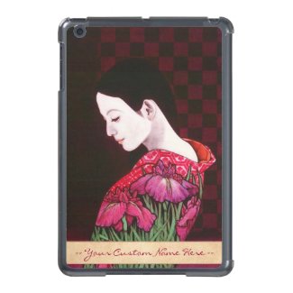 Saito Kaoru Japanese Iris japanese lady kimono art iPad Mini Cover