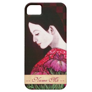Saito Kaoru Japanese Iris japanese lady kimono art iPhone 5 Cases