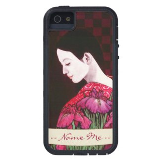 Saito Kaoru Japanese Iris japanese lady kimono art iPhone 5 Case