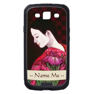 Saito Kaoru Japanese Iris japanese lady kimono art Galaxy S3 Cover