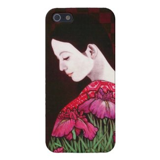 Saito Kaoru Japanese Iris japanese lady kimono art iPhone 5 Covers