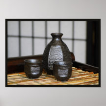 Sake Cups and Carafe Print