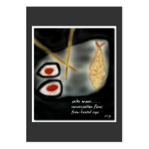 SAKE MOON ACEO HAIKU ART TRADING CARD------------- business cards by Reflekshins SAKE MOON ACEO HAIKU ART TRADING CARD------------- business cards
