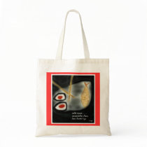 Sake Moon Japanese Haiku Art Tote Canvas Bag