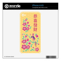 Sakura Batik Chinese New Year iPhone 4/4S Skin skins